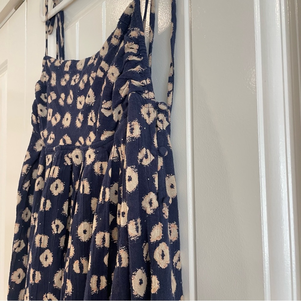 $109 Retail NWT Women’s Free People Molly Sleeveless Cotton Tunic Indigo - Small - Picture 8 of 9